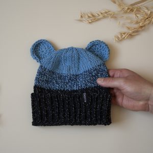 Toddler Bear Beanie - Blue