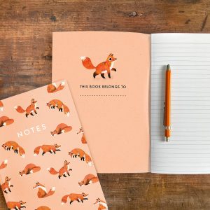 Fox Print Notebook A5