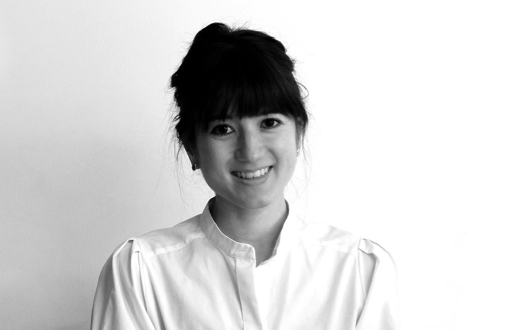 black and white headshot of maker Alice Ishiguro Tosey