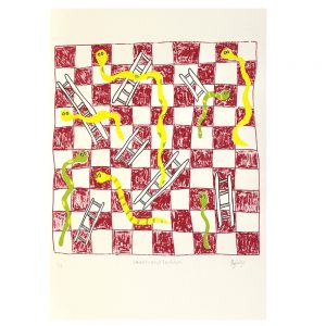 'Snakes and ladders' by Alivia Goldhill Print A3