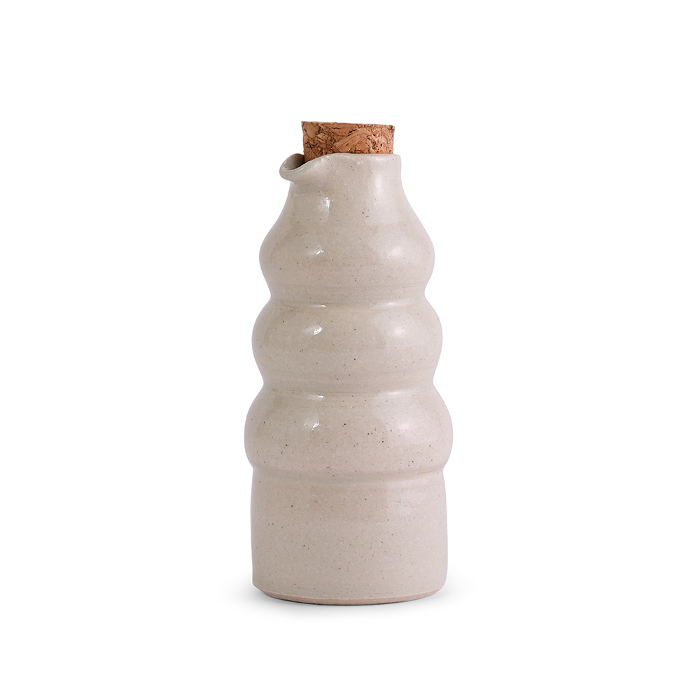 Stoneware Oil Bottle - White
