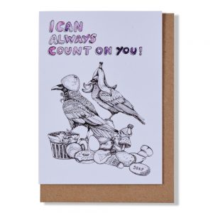 Count On You Crow Greetings Card