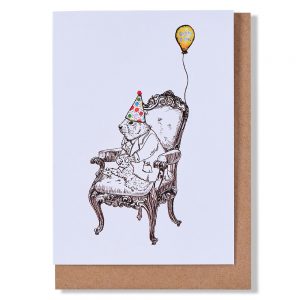 Grumpy Marmot Greetings Card