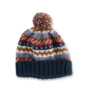Nordic Eco Knit Bobble Hat - Navy
