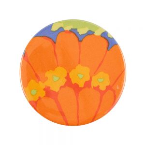 Colourful Fabric Pocket Mirror - Orange