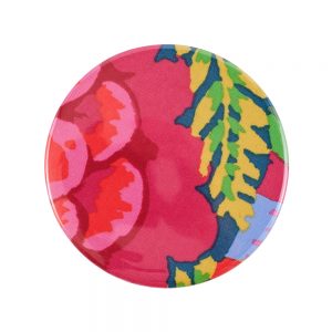 Fabric Pocket Mirror - Teal and Pink