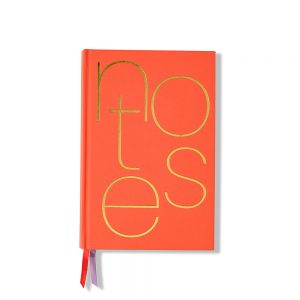 Embossed Notes Notebook - Orange A5