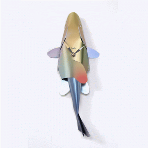 Bonito Handmade Pendulum Fish Clock - Multi-coloured Moving pendulum fish clock