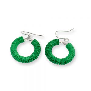 Ora Hoop Earrings - Green