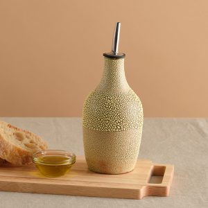 Yellow Ceramic Oil Bottle