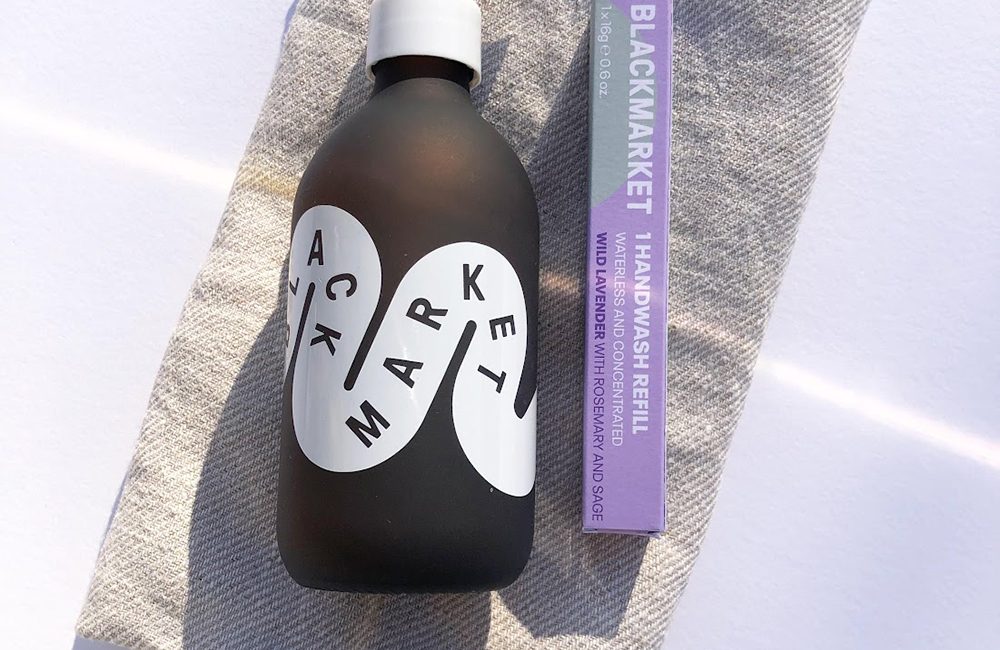 Refillable Soap Bottle by Blackmarket Soap Bottle and Refill Gift Set - Lavender