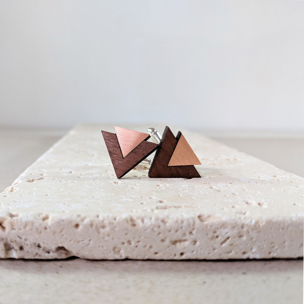 Art Geometric Cufflinks - Copper (UAL Staff Sale 2025)