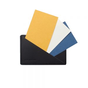 Gifts for him - recycled leather card holder black