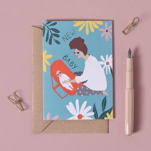 New Baby Garden Greetings Card
