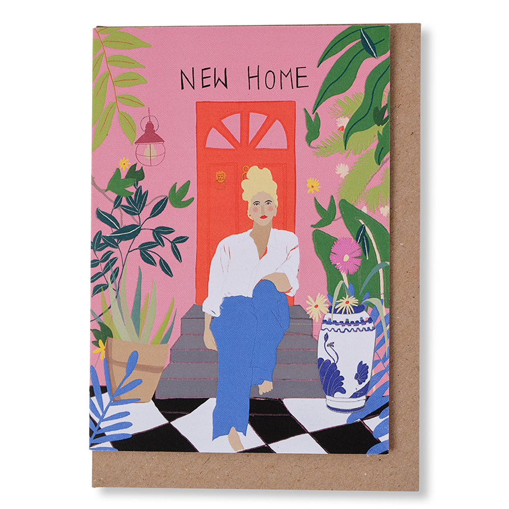 New Home Floral Greetings Card