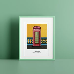 London Phone Box Print A4