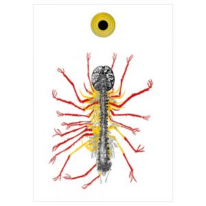 'Bug on my spine' by Chinmayee Pradhan A3 Print