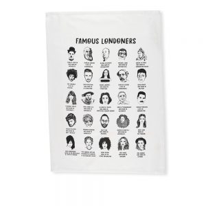 Famous Londoners Tea Towel Cool tea towels - famous Londoners