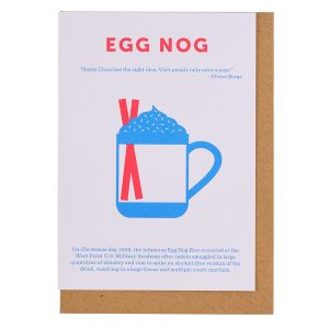 Egg Nog Cocktail Christmas Card