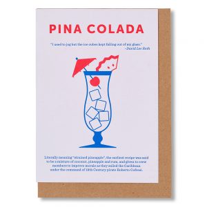 Pina Colada Cocktail Greetings Card
