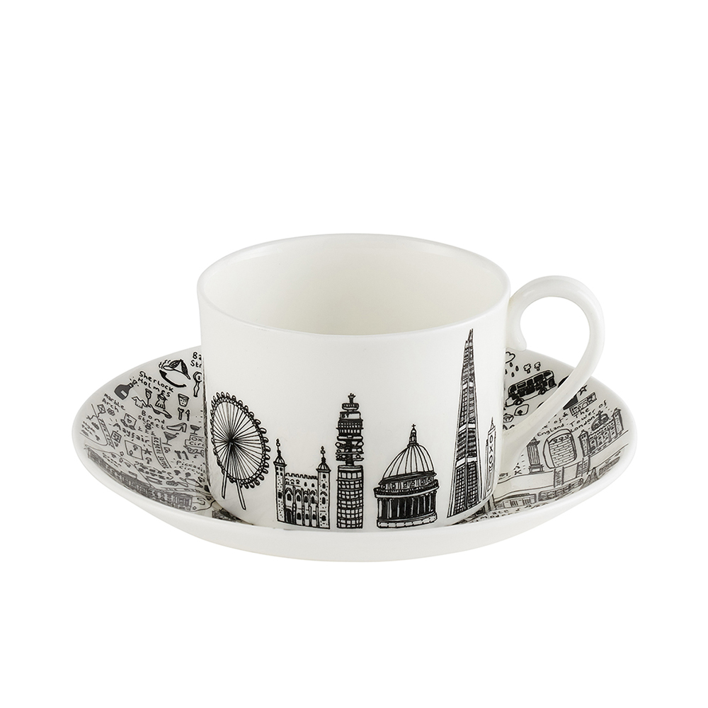 Designer homeware - Central London cup and saucer set - not just a shop