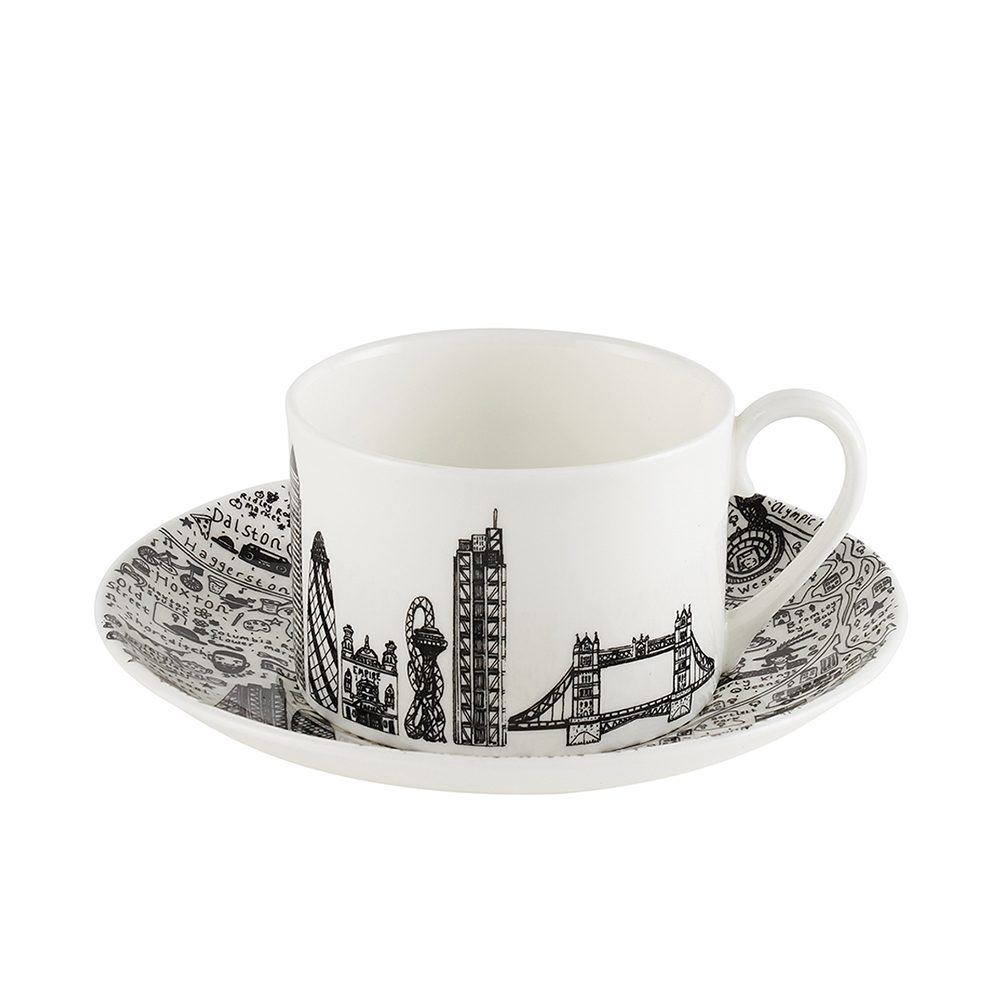 Designer homeware - East London cup and saucer set