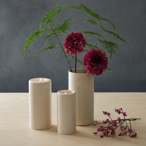 Tea Light Candle Holders and Vase Set Designer homeware - eathenware candle and vase set