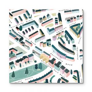 Notting Hill Map by Clare Owen Home wall art - illustrated map of Notting Hill