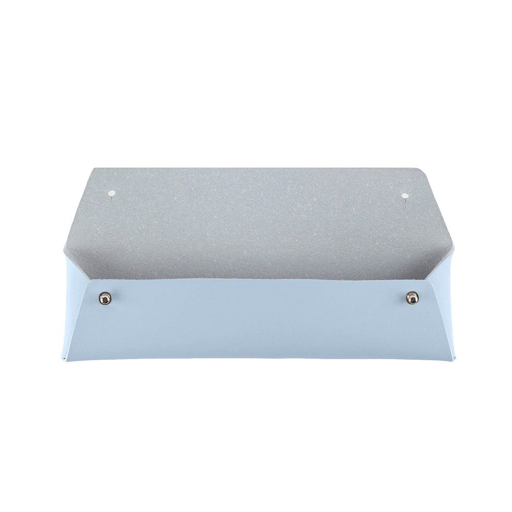 Stationery gifts - recycled leather pencil case light blue