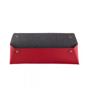 Stationery gifts - recycled leather pencil case red
