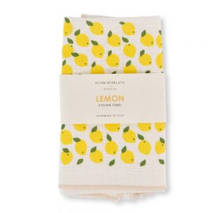 Organic Cotton Tea Towel - Lemons
