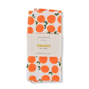 Organic Cotton Face Towel - Oranges