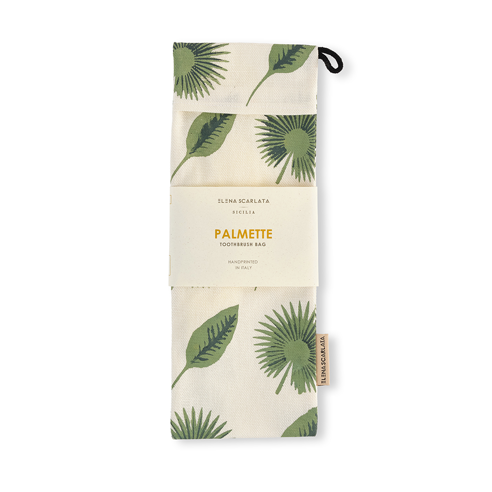 Organic Cotton Toothbrush Bag - Palmette