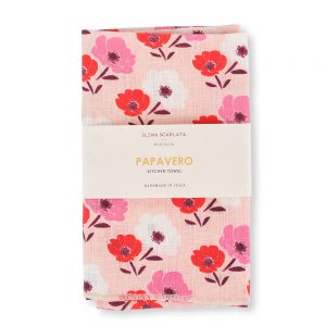 Organic Cotton Tea Towel - Papavero