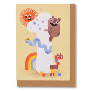 Crazy Critters Age 1 Greetings Card