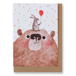 Bear and Bunny Print A4