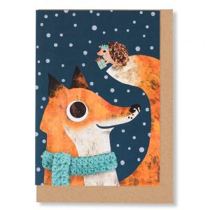 Fox and Hedgehog Christmas Card