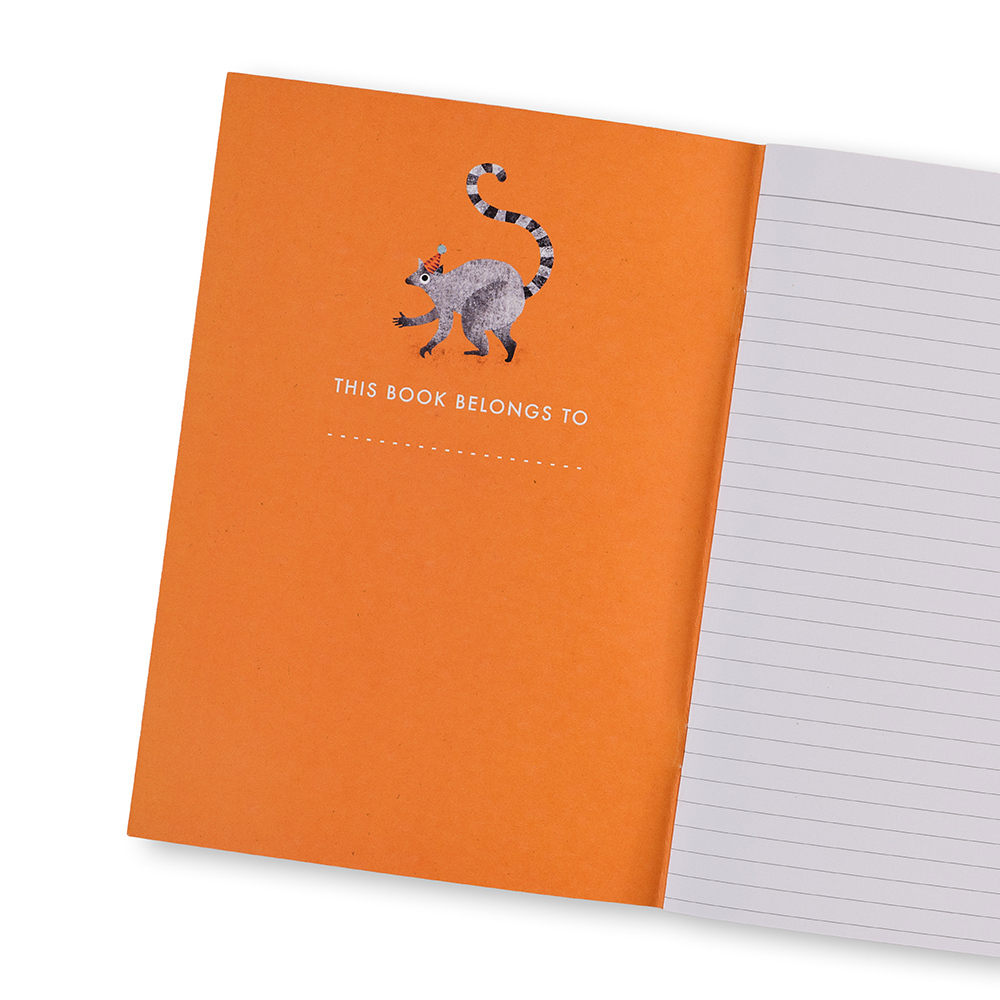 Lemur Print Notebook A5