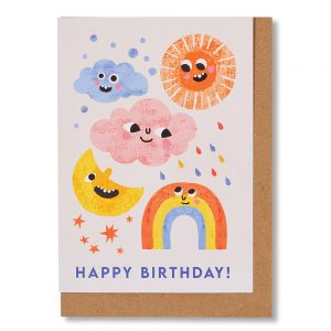 Weather Faces Greetings Card