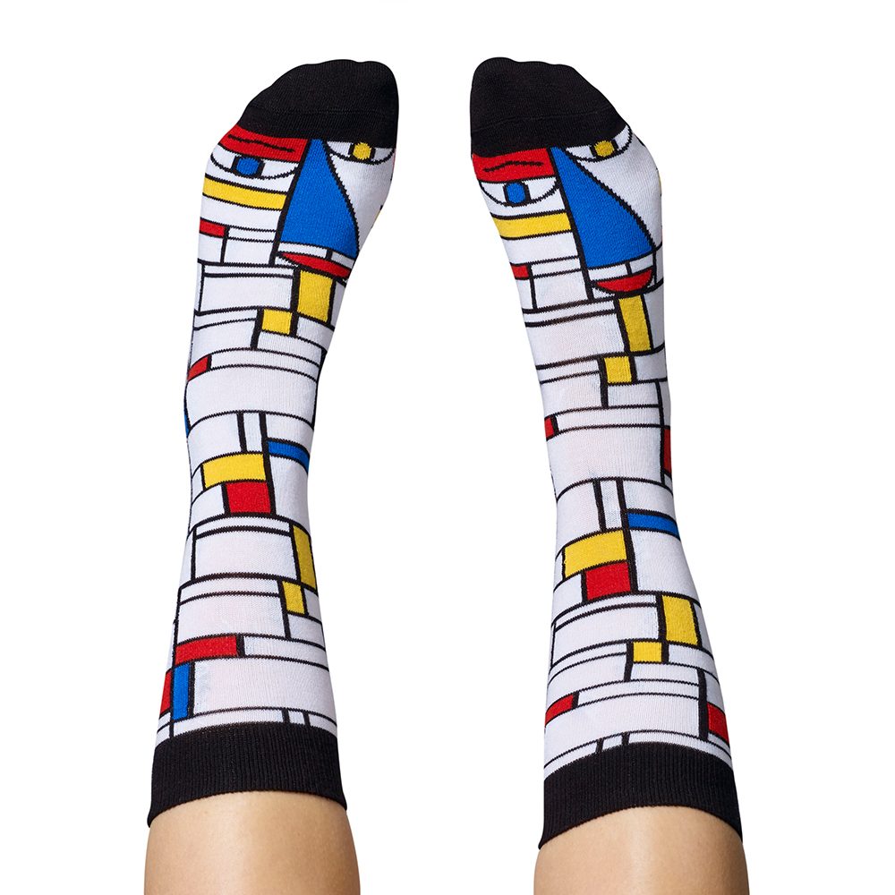 Feet Mondrian Socks by Chatty Feet Fashion Socks - Piet Mondrian