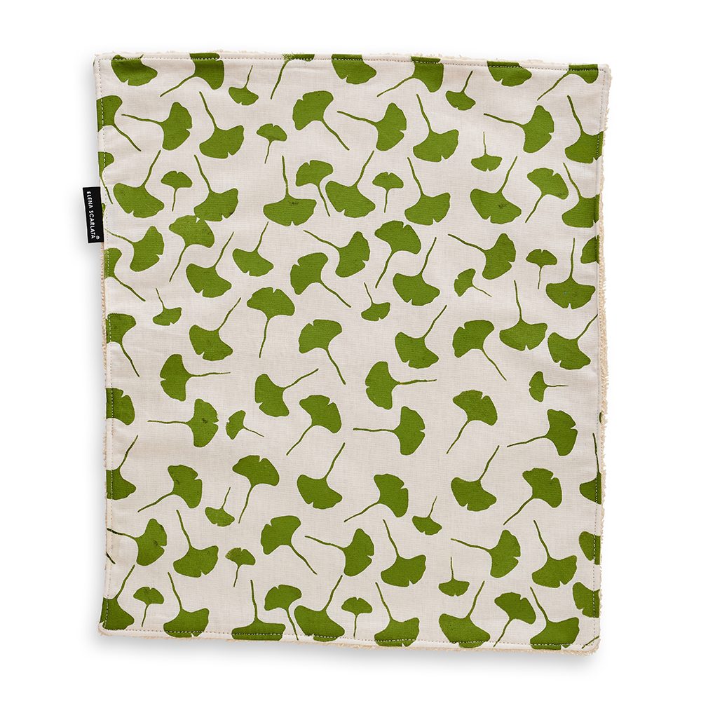 Gift ideas under £20 - hemp face towel with gingko leaf print