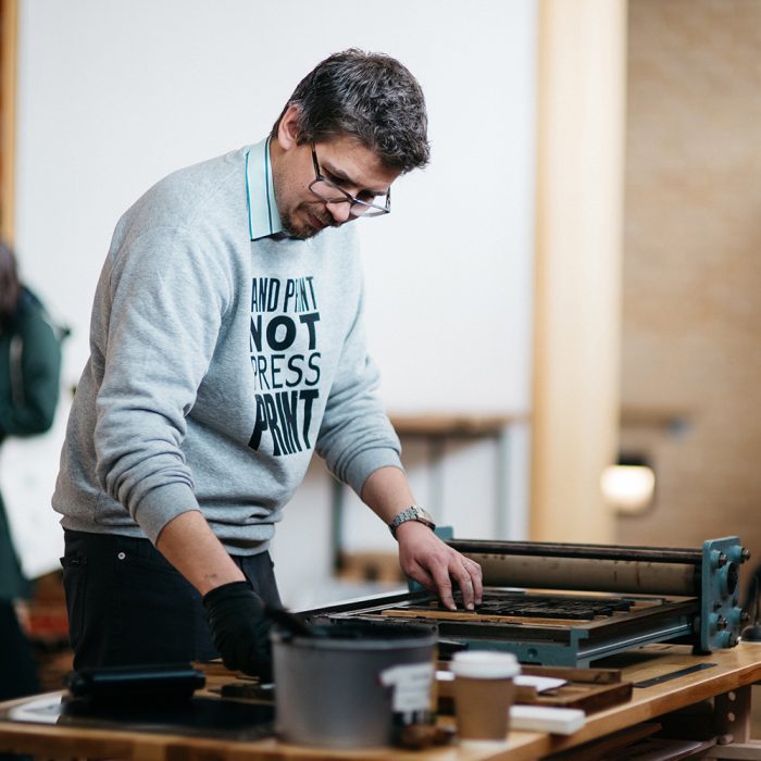 Photo of Tom Boulton from print press brand Type Tom