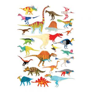 Home wall art - dinosaur A4 illustrated print