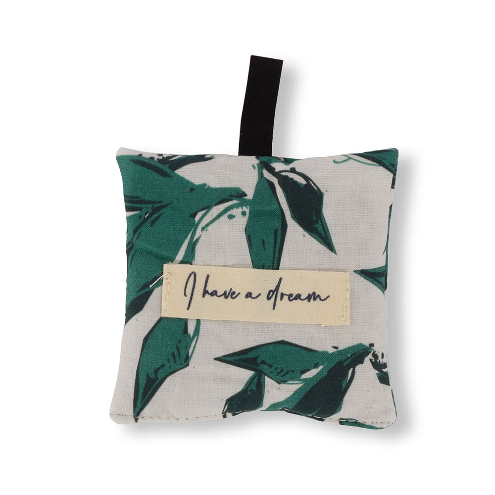 Green Cleo Print Lavender Pouch