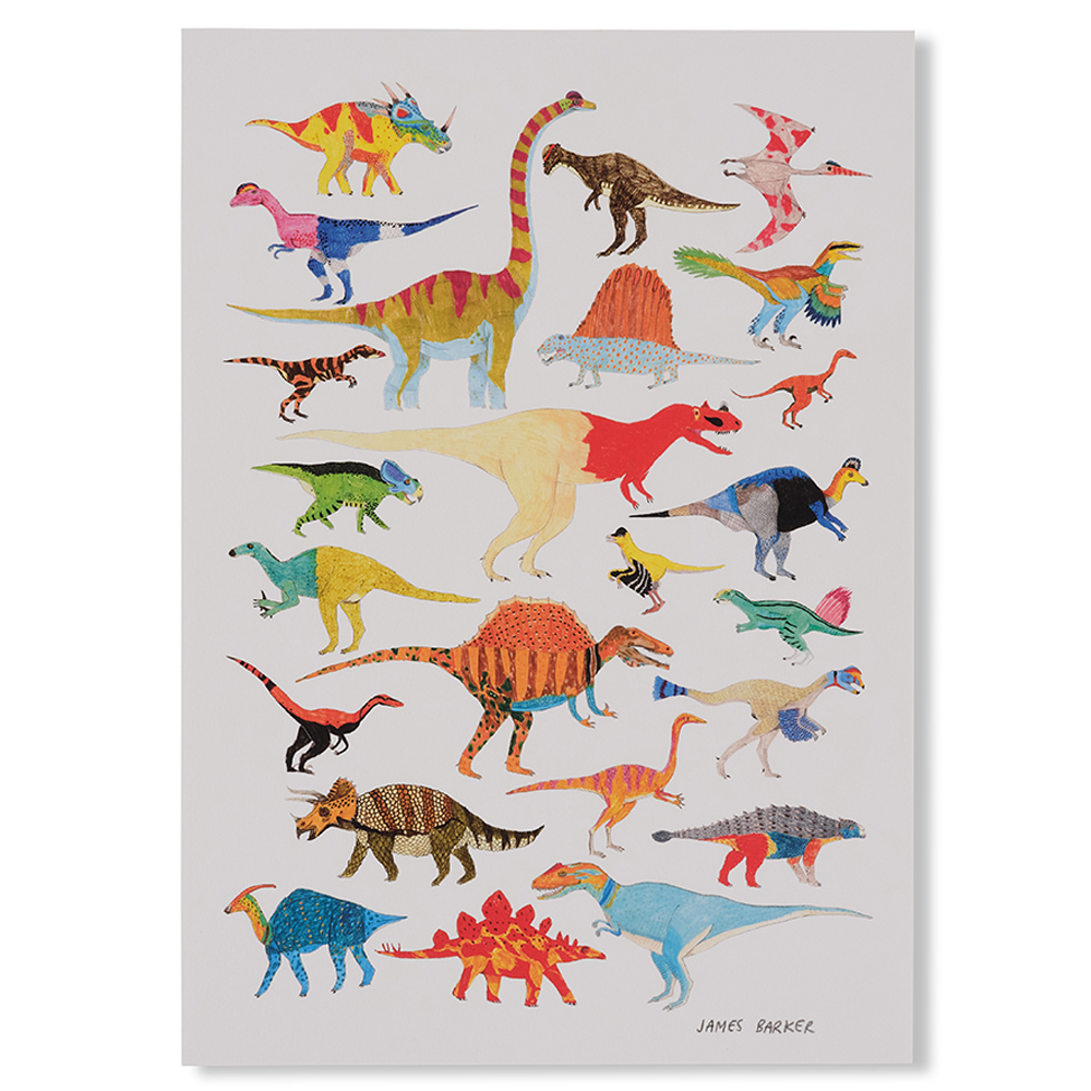 Dinosaur Print A3 by James