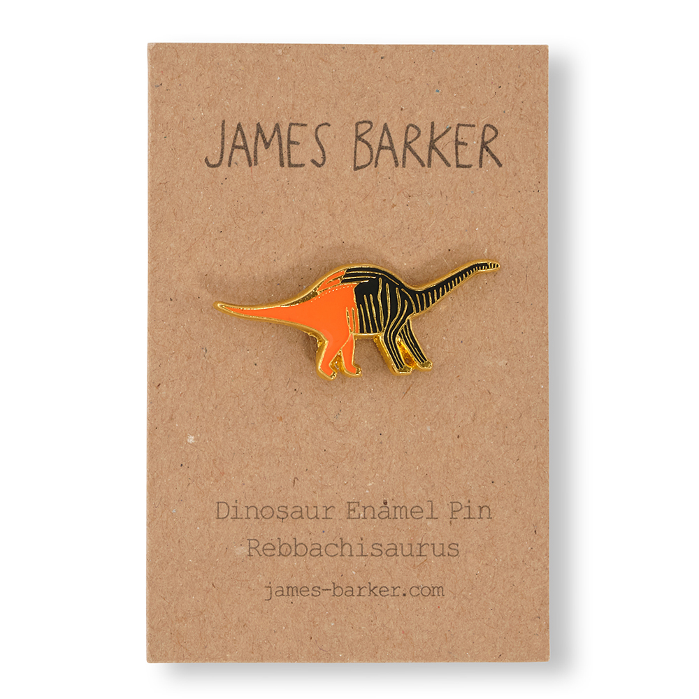 Rebbachisaurus enamel pin by James Barker
