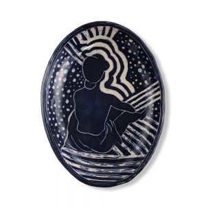 Oval Earthenware Clay Plate