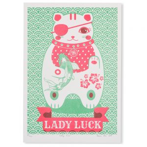 Lady Luck Risograph Print A4