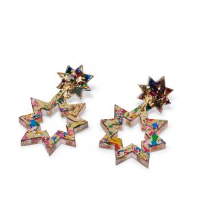 Confetti Spark Stud Earrings - Gold