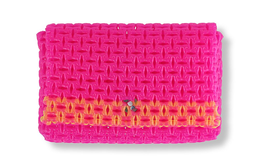 Miaow Clutch Bag - Pink and Yellow